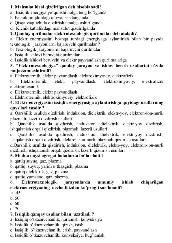 Elektrotexnologiya