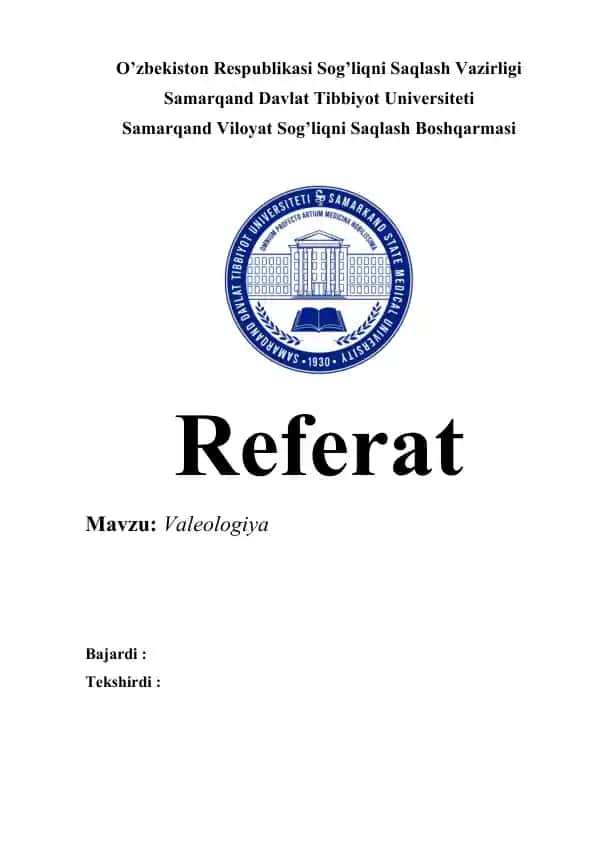 Valeologiya referati