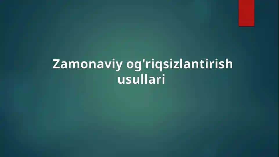 O'tkazuvchan (tarmoqli) og'riqsizlantirish