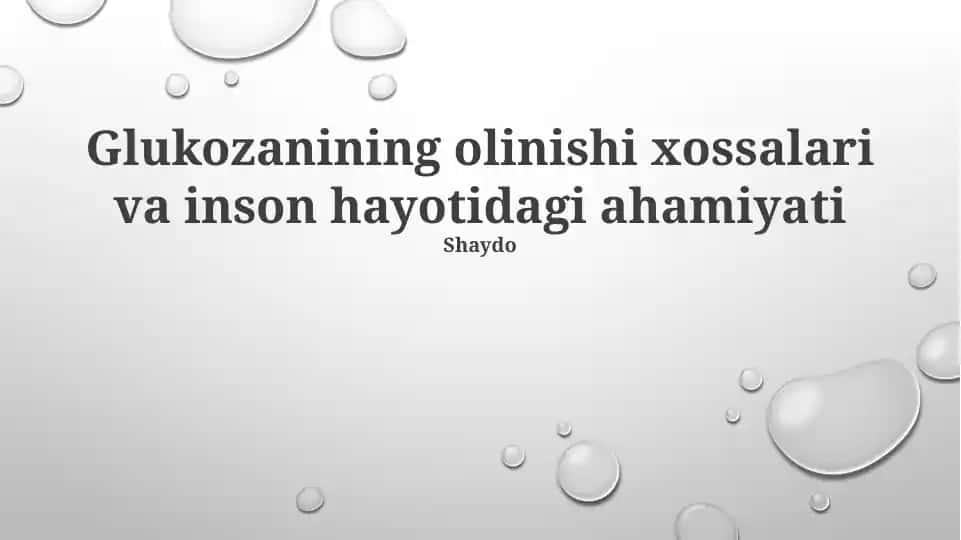 Glyukoza