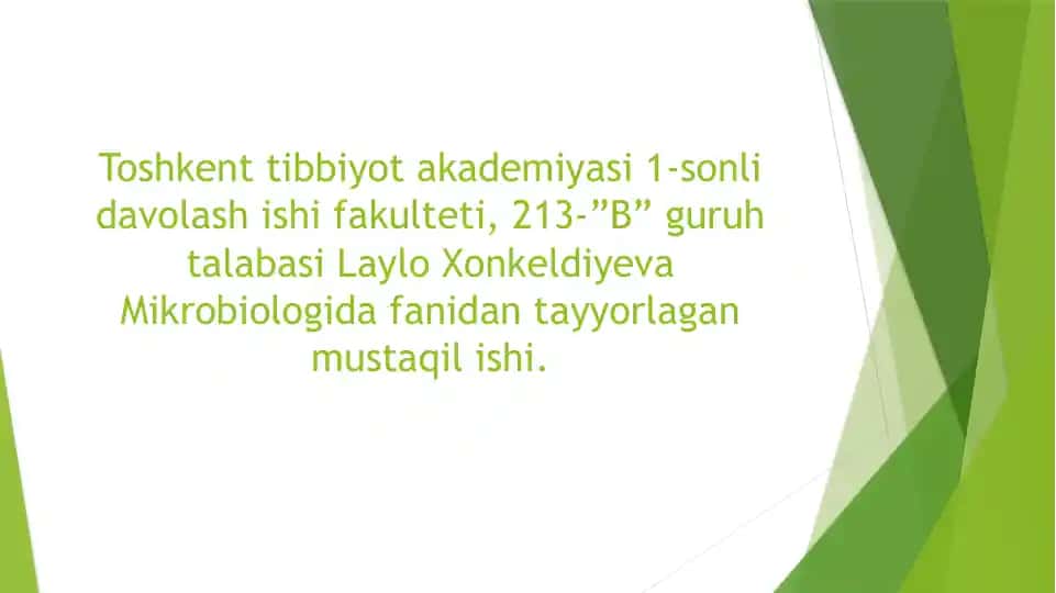 Mikrobiologiya, virusologiya, immunologiya, parazitologiya modulini rivojlanishiga hissa qo‘shgan O‘zbekistonlik yetakchi olimlari