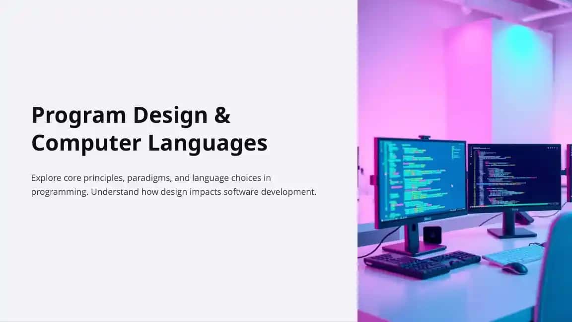 Program Design & Computer Languages