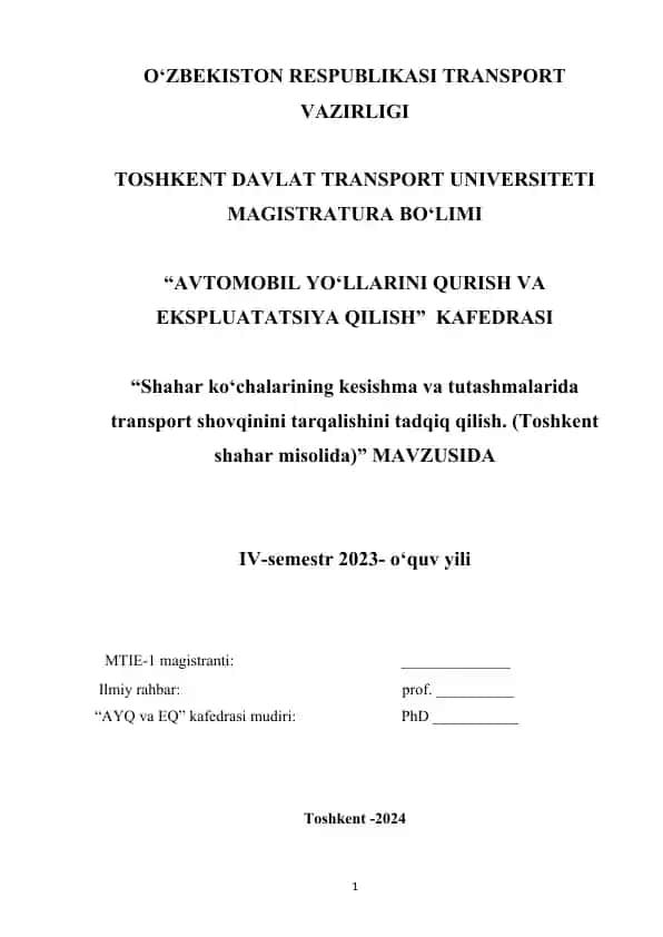 Avtomobil yo‘llarini qurish va ekspluatatsiya qilish