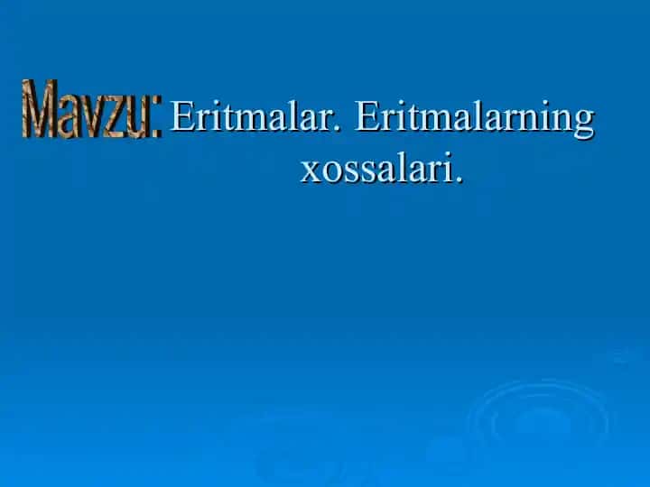 Eritmalar