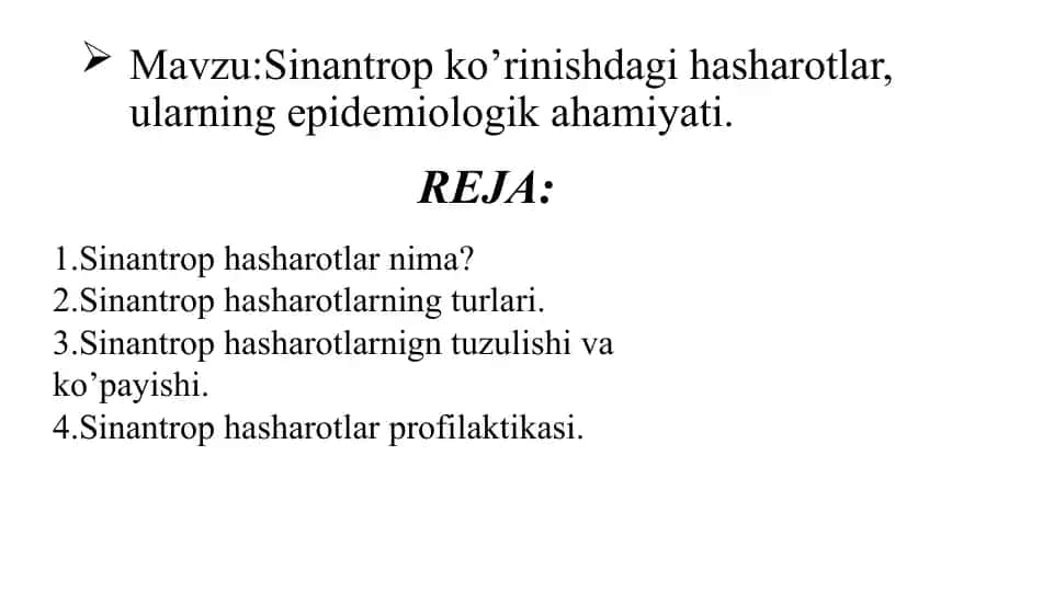 Sinantrop hasharotlar