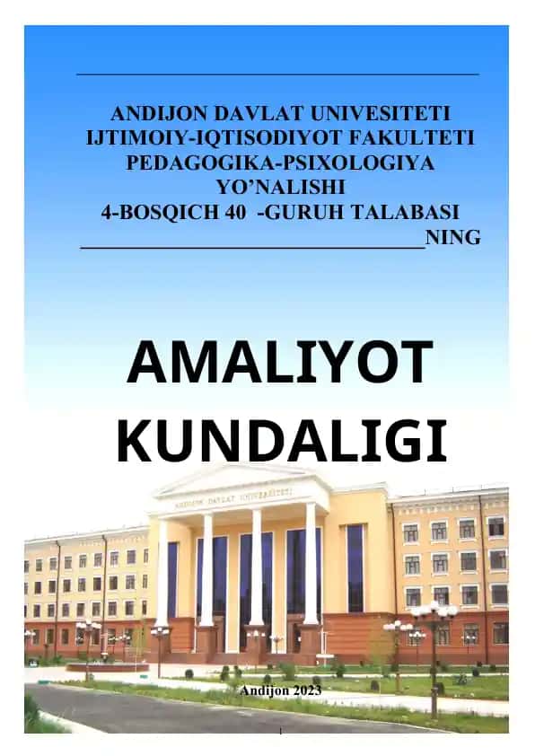 Amaliyot Kundaligi