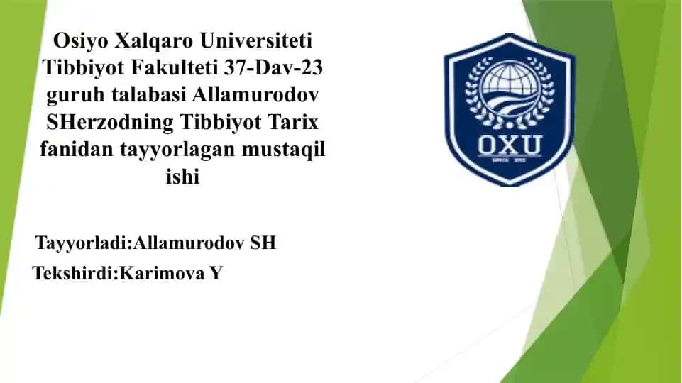 Tibbiyot tarixini oʻrganishda tarixiy manbalarning ahamiyati
