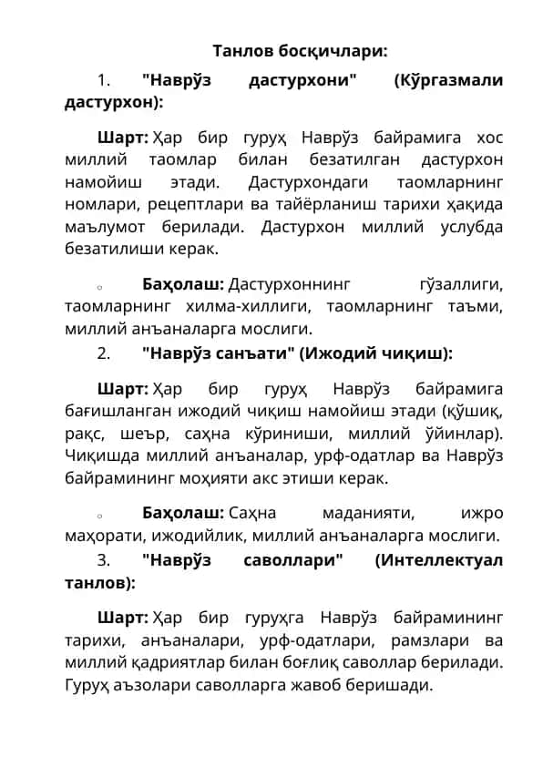Наврўз дастурхони