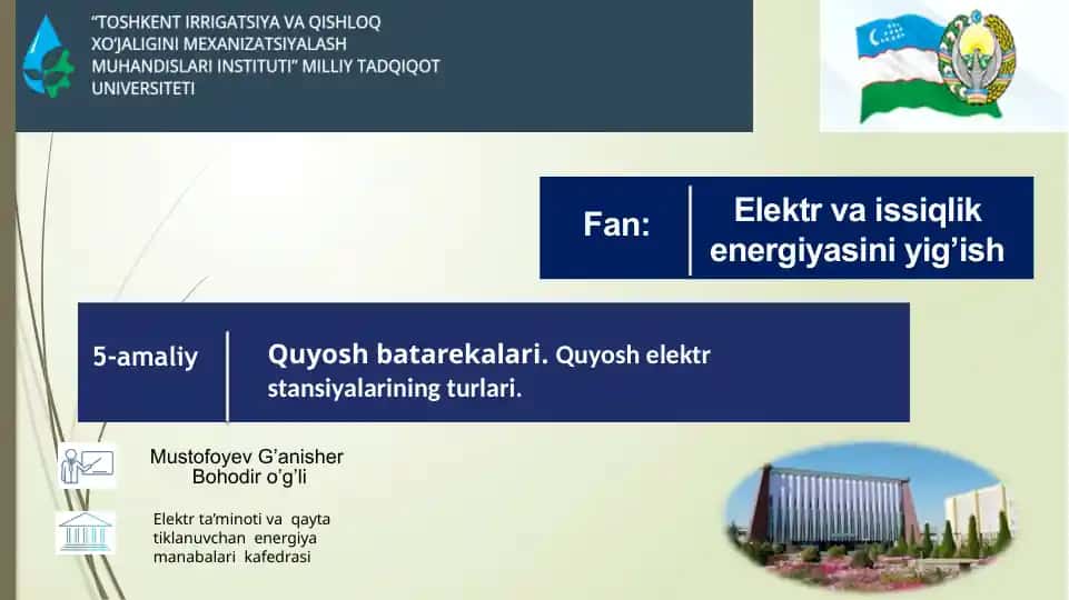Quyosh elektr stansiyalari