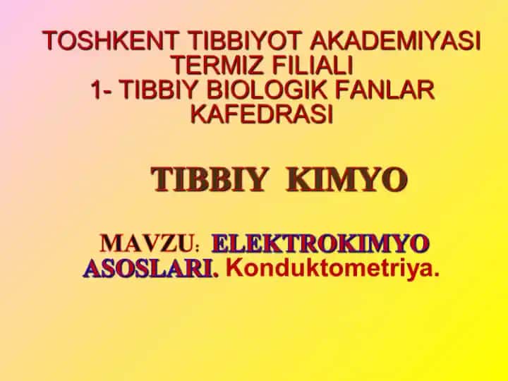 Elektrokimyo bilimlari