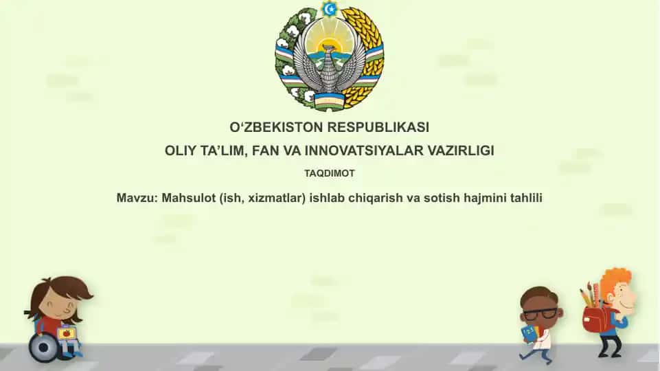 Ishlab chiqarish va sotish hajminitahlili