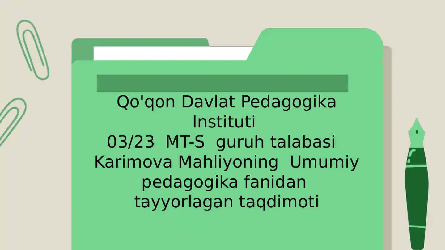 Umumiy pedagogika