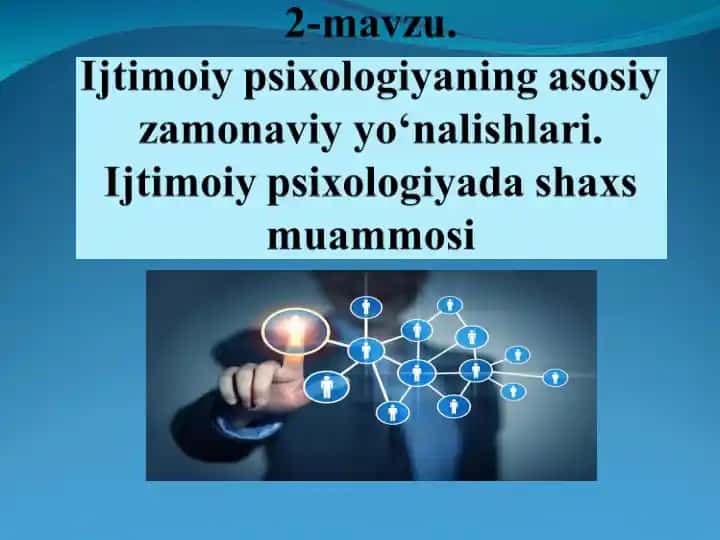 XX asr ijtimoiy psixologik tadqiqotlar