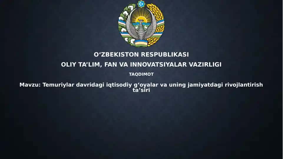 Temuriylar davri iqtisodiyoti