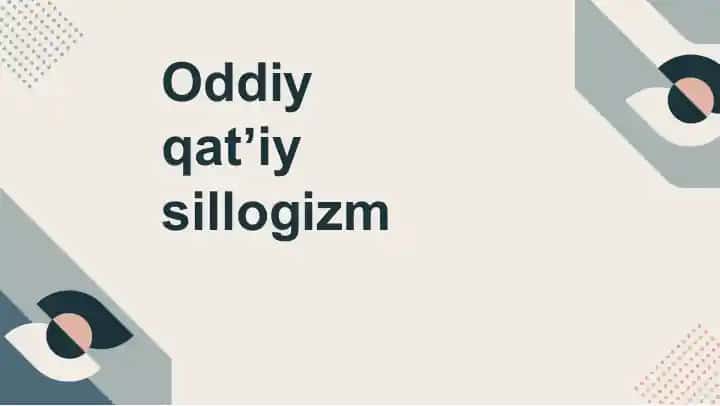 Oddiy qatʼiy sillogizm