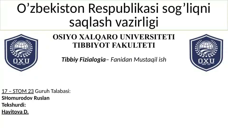 Nafasning O‘z-o‘zini Boshqarishi