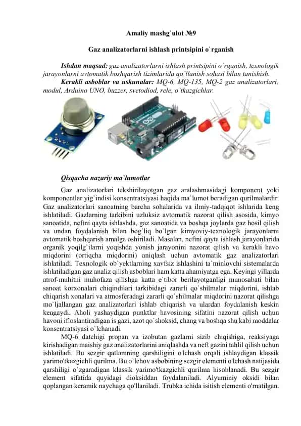 Gaz analizatorlari