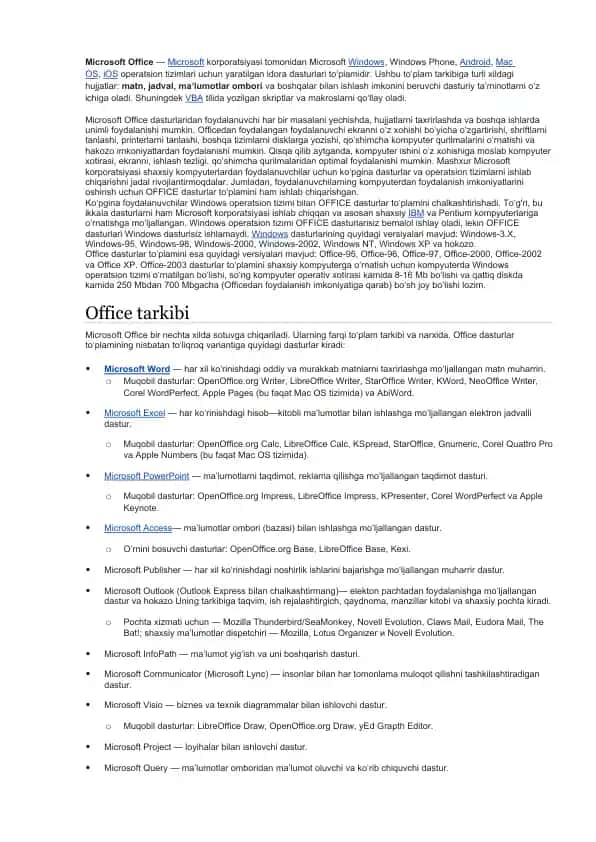 Microsoft Office