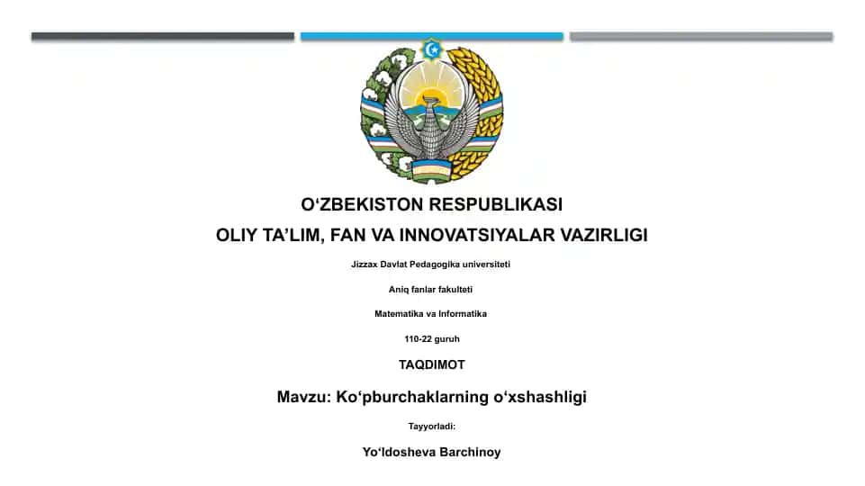 Ko‘pburchaklarning o‘xshashligi