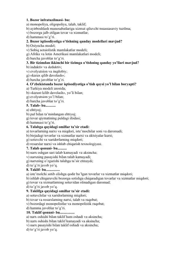Bozor iqtisodiyoti