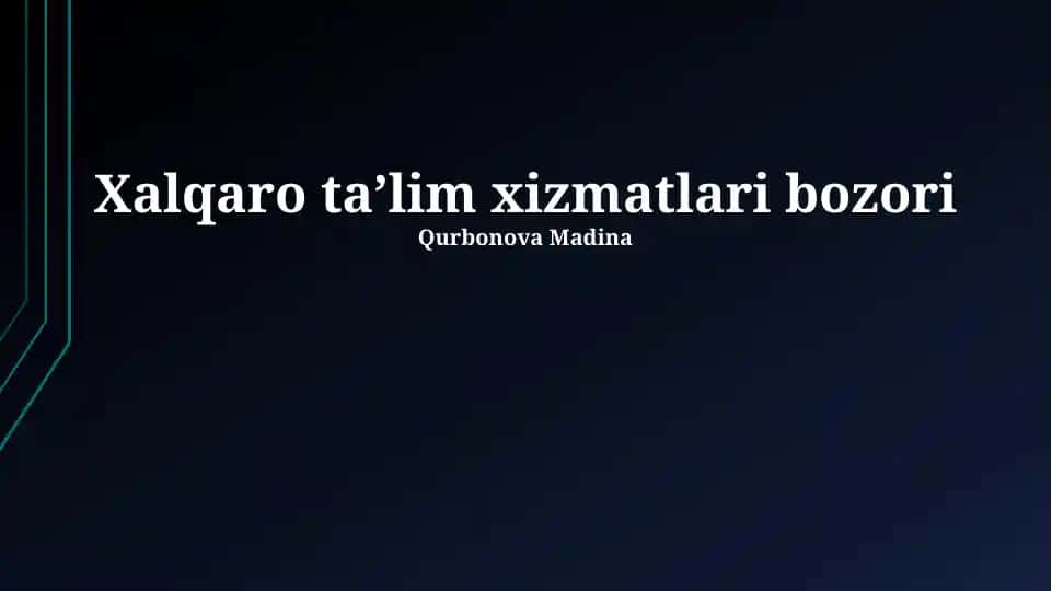 Xalqaro taʼlim xizmatlari bozori