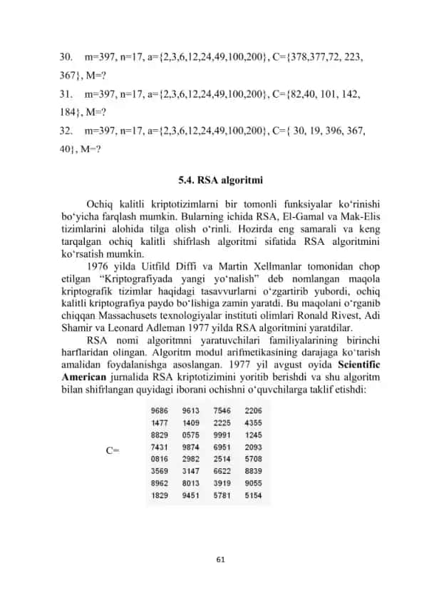 RSA algoritmi
