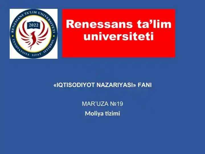 Moliya tizimi