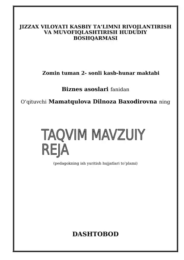 Biznes asoslari