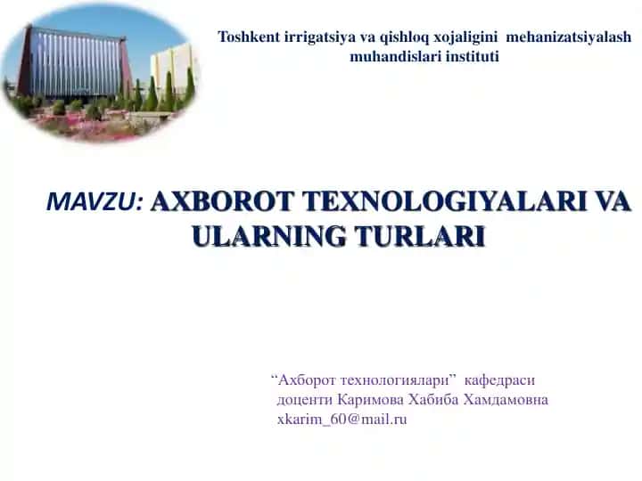 Axborot texnologiyalari