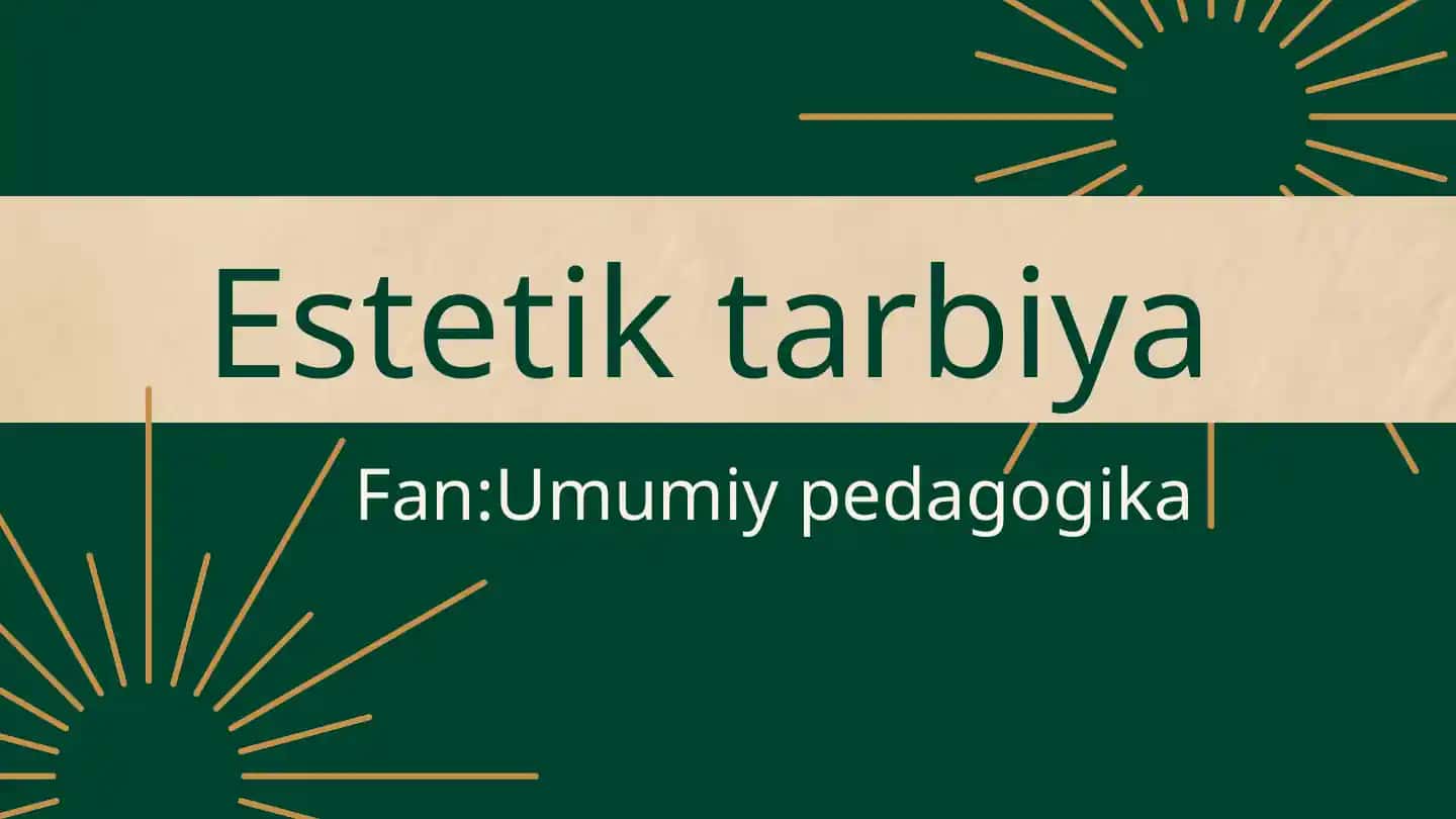 Estetik tarbiya