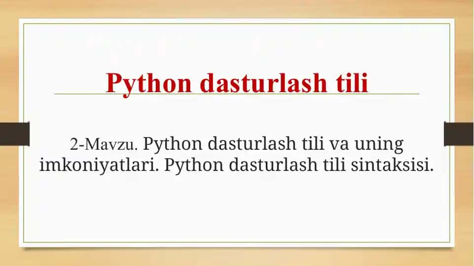 Pythondasturlashtili