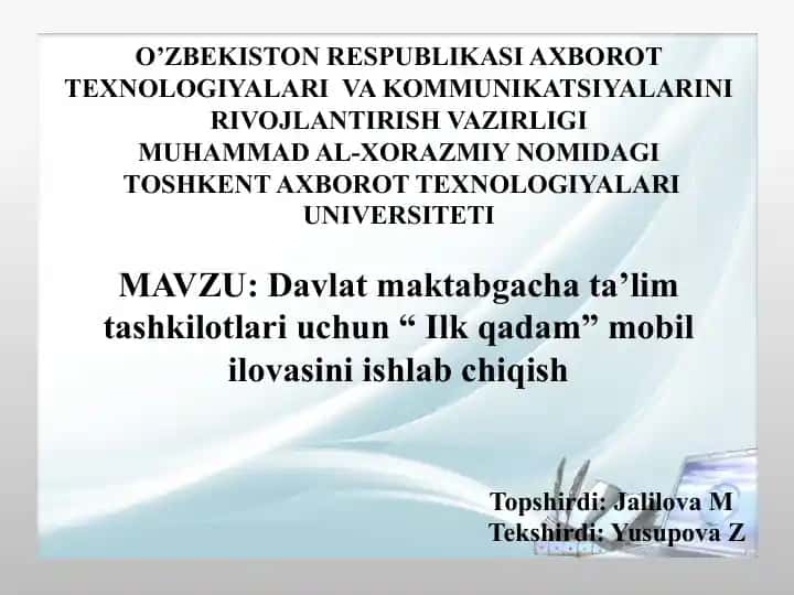 "Ilkqadam" mobil ilova