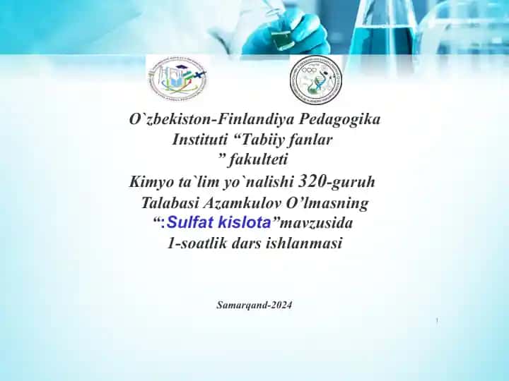 Kimyota`limyo`nalishi320-guruh TalabasiAzamkulovO’lmas