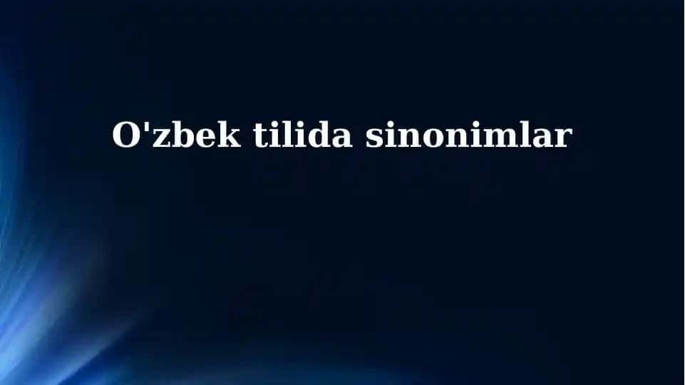 Sinonimlar
