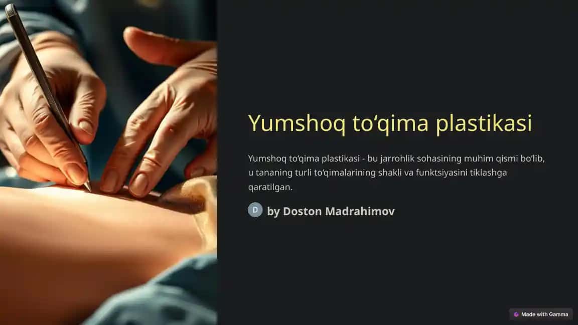 Yumshoq to‘qima plastikasi