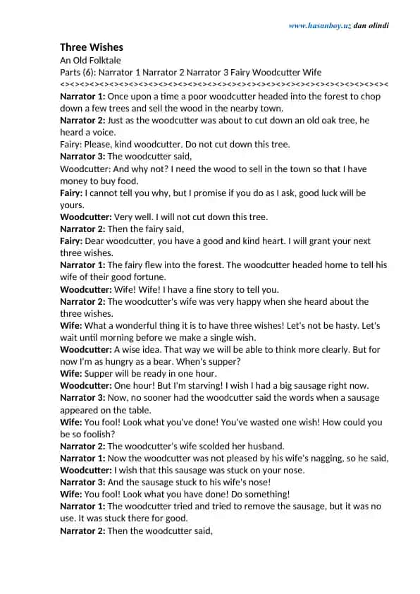 Three Wishes