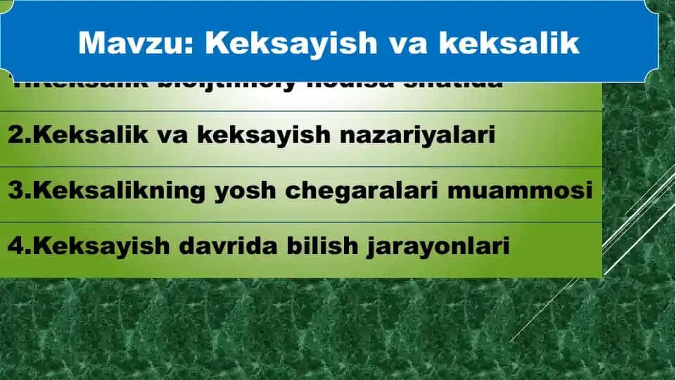 Keksayish va keksalik