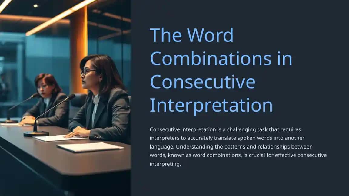 Word Combinations in Consecutive Interpretation