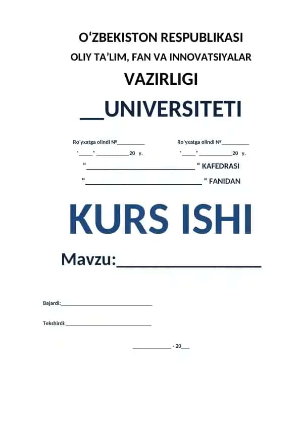 O‘zbek tilida so‘z shakllari (Kurs ishi)