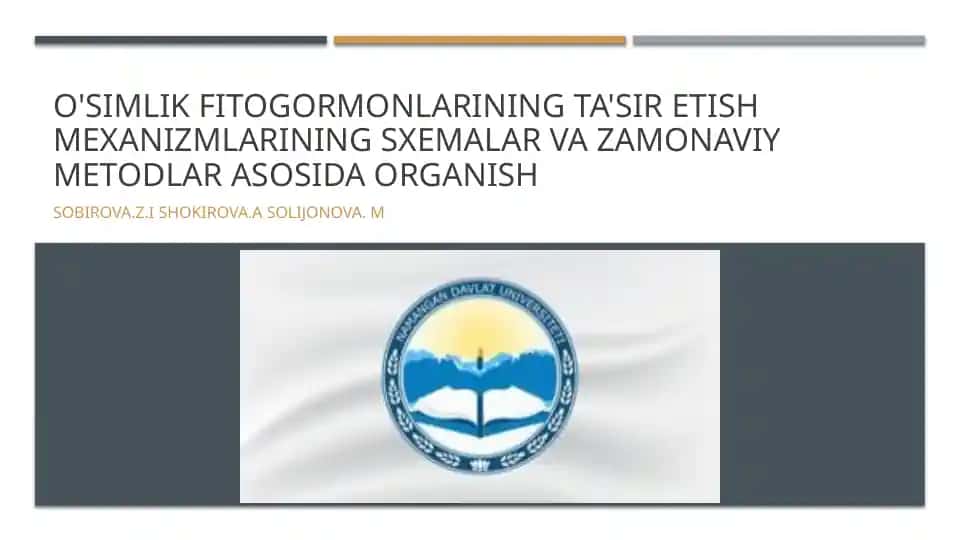O'simlik Fitogormonlari va ularning Mexanizmlari