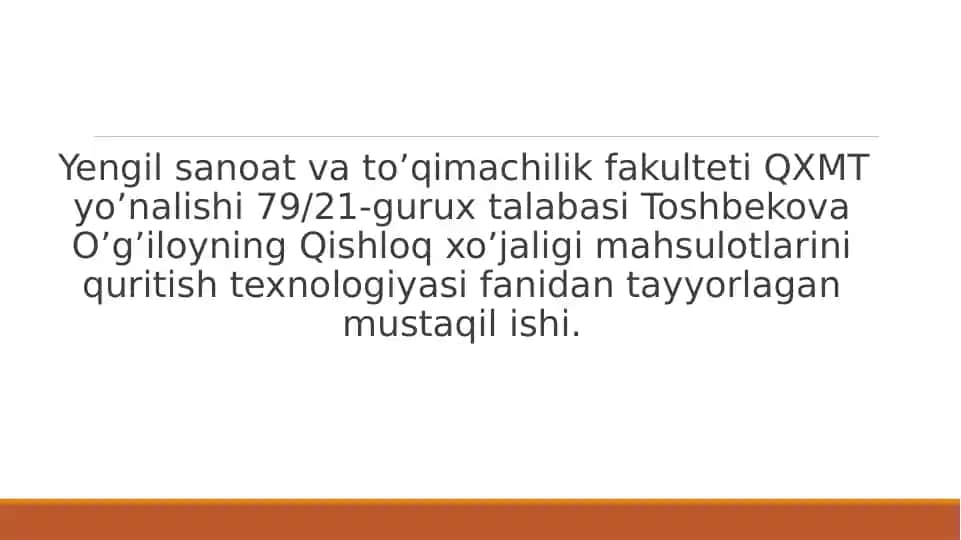 uzum quritish
