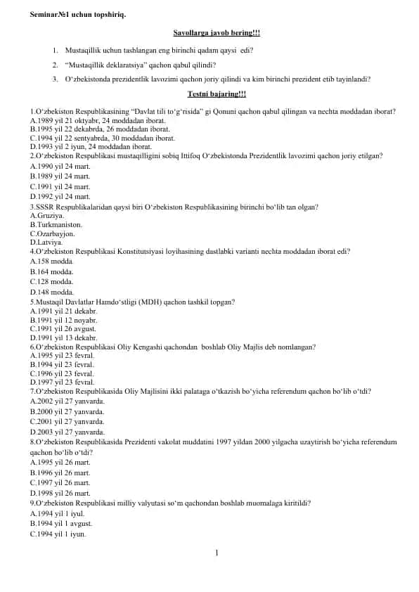 Mustaqillik deklaratsiyasi