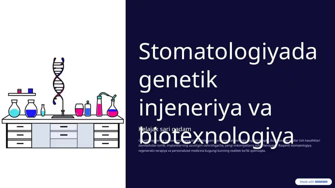 Genetik injeneriya va biotexnologiya