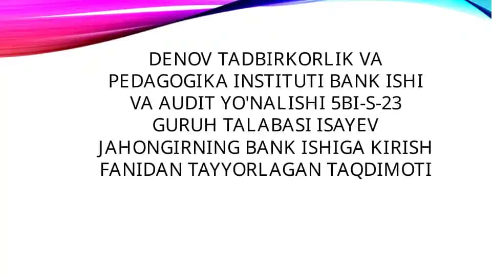 Bank inqirozi mohiyati