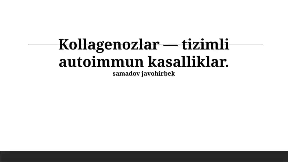 Kollagenozlar
