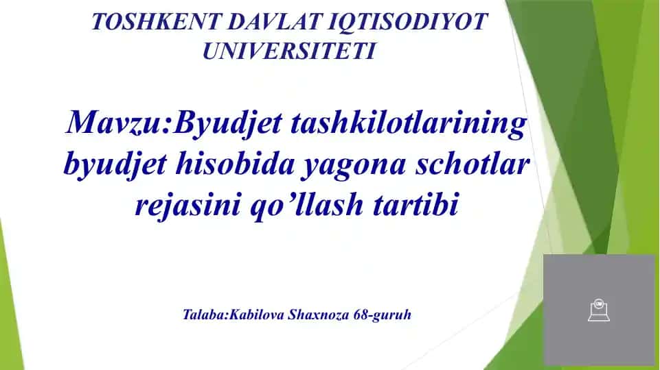 Budjet hisobi
