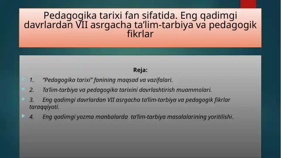 Pedagogika Tarixi