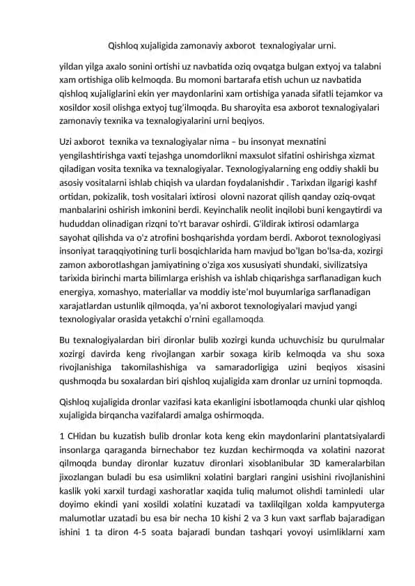 Zamonaviy axborot texnalogiyalar urni