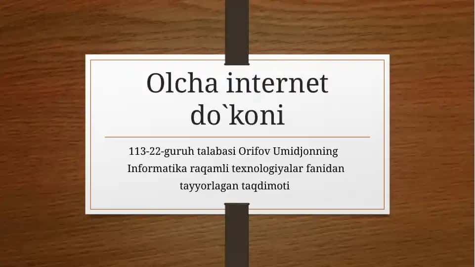 Olcha internet do'koni