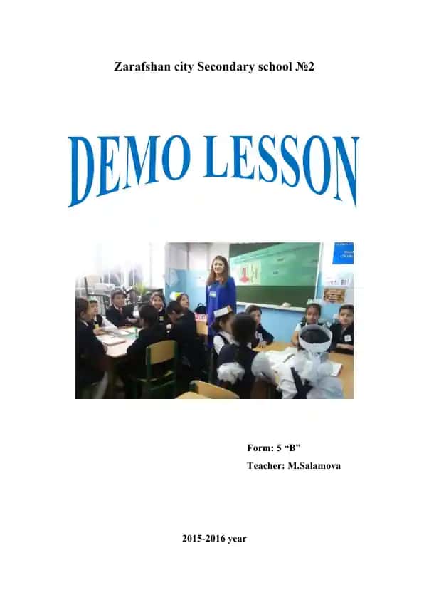 DEMO LESSON